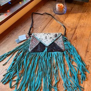 *SOLD* MYRA EFFERVESCENT LEATHER & HAIRON BAG (NWT)